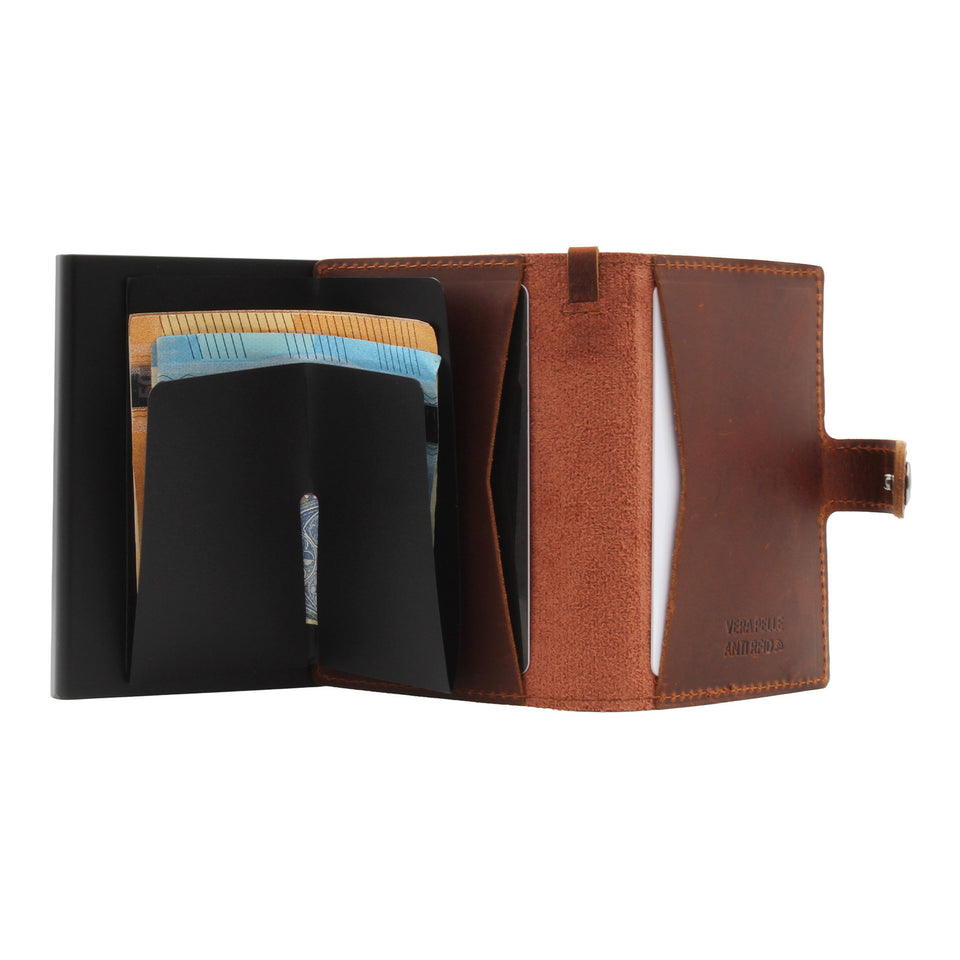 Portafoglio Slim in Pelle Crazy Horse