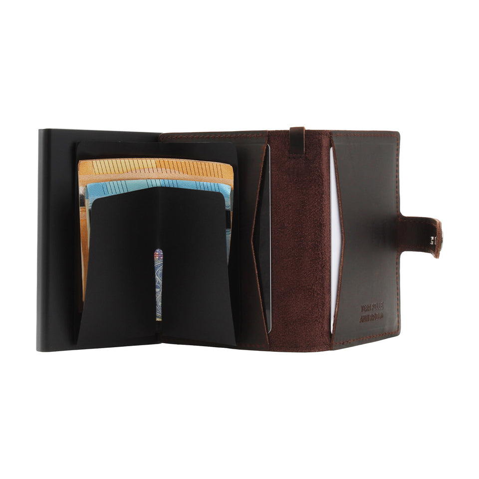 Portafoglio Slim in Pelle Crazy Horse