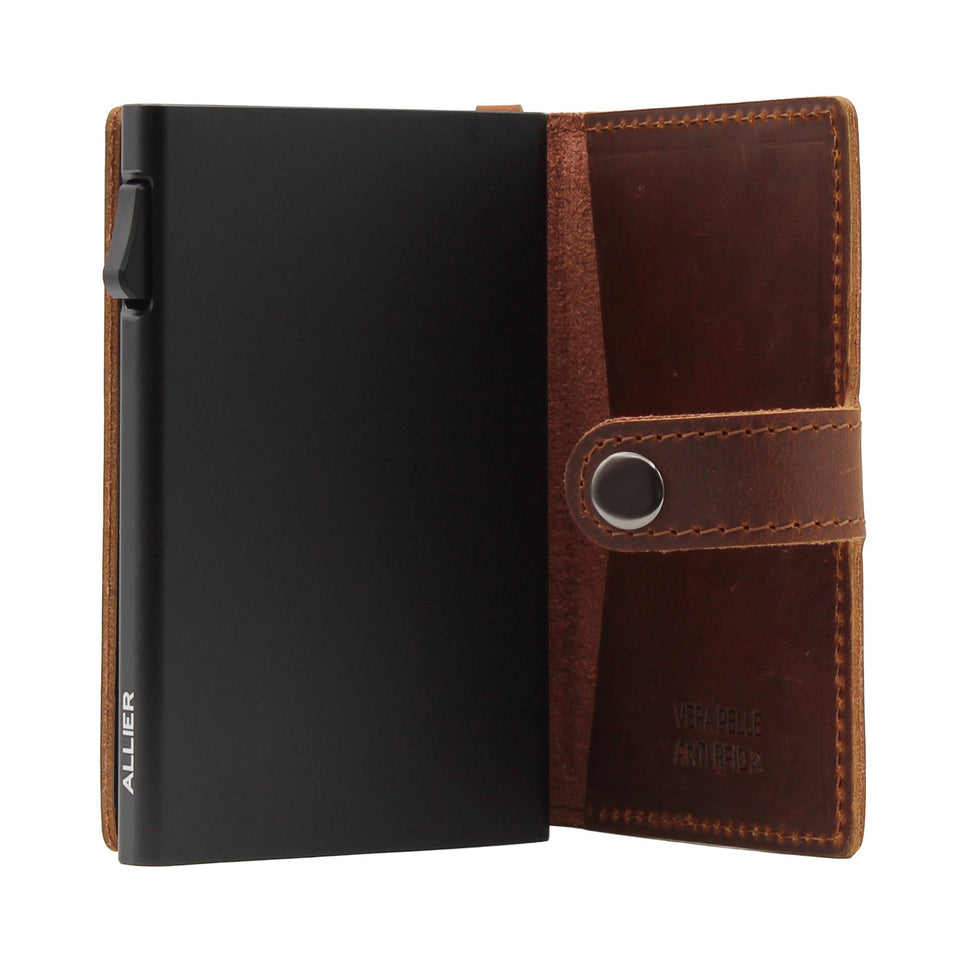 Portafoglio Slim in Pelle Crazy Horse