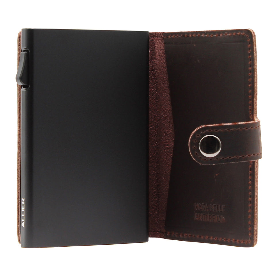 Portafoglio Slim in Pelle Crazy Horse